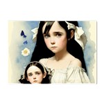 Victorian Girl With Long Black Hair And Doll Crystal Sticker (A4)