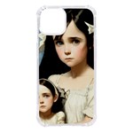 Victorian Girl With Long Black Hair And Doll iPhone 14 TPU UV Print Case