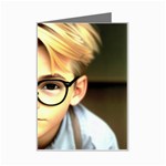 Schooboy With Glasses 4 Mini Greeting Card