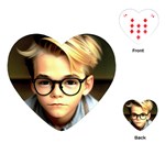 Schooboy With Glasses 4 Playing Cards Single Design (Heart)