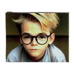 Schooboy With Glasses 4 Cosmetic Bag (XL)