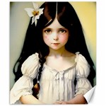 Victorian Girl With Long Black Hair 2 Canvas 8  x 10 