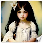 Victorian Girl With Long Black Hair 2 Canvas 12  x 12 