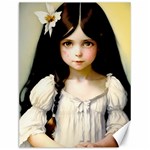 Victorian Girl With Long Black Hair 2 Canvas 12  x 16 