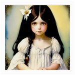 Victorian Girl With Long Black Hair 2 Medium Glasses Cloth (2 Sides)