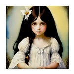 Victorian Girl With Long Black Hair 2 Face Towel