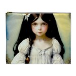 Victorian Girl With Long Black Hair 2 Cosmetic Bag (XL)