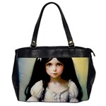 Victorian Girl With Long Black Hair 2 Oversize Office Handbag
