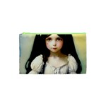 Victorian Girl With Long Black Hair 2 Cosmetic Bag (XS)