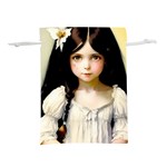Victorian Girl With Long Black Hair 2 Lightweight Drawstring Pouch (M)