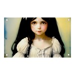 Victorian Girl With Long Black Hair 2 Banner and Sign 5  x 3 