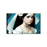 Victorian Girl With Long Black Hair 3 Sticker (Rectangular)
