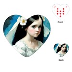 Victorian Girl With Long Black Hair 3 Playing Cards Single Design (Heart)