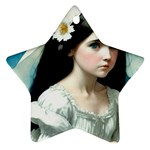 Victorian Girl With Long Black Hair 3 Star Ornament (Two Sides)