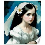 Victorian Girl With Long Black Hair 3 Canvas 8  x 10 