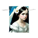 Victorian Girl With Long Black Hair 3 Lightweight Drawstring Pouch (M)