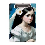 Victorian Girl With Long Black Hair 3 A5 Acrylic Clipboard