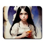 Victorian Girl With Long Black Hair Large Mousepad