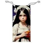 Victorian Girl With Long Black Hair Jewelry Bag