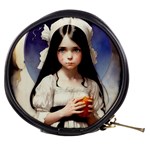 Victorian Girl With Long Black Hair Mini Makeup Bag