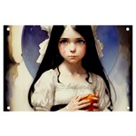 Victorian Girl With Long Black Hair Banner and Sign 6  x 4 