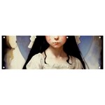 Victorian Girl With Long Black Hair Banner and Sign 9  x 3 