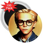 Schooboy With Glasses 5 3  Magnets (100 pack)