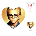 Schooboy With Glasses 5 Playing Cards Single Design (Heart)