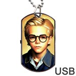 Schooboy With Glasses 5 Dog Tag USB Flash (Two Sides)
