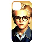Schooboy With Glasses 5 iPhone 14 Plus Black UV Print Case