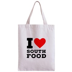 I love south food Zipper Classic Tote Bag from UrbanLoad.com Back