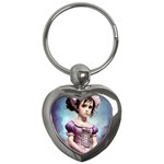 Cute Adorable Victorian Gothic Girl 18 Key Chain (Heart)