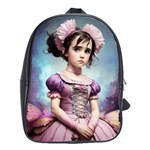 Cute Adorable Victorian Gothic Girl 18 School Bag (Large)