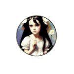 Victorian Girl And A Daisy Hat Clip Ball Marker (4 pack)