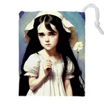 Victorian Girl And A Daisy Drawstring Pouch (4XL)