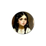 Victorian Girl With Long Black Hair 7 Golf Ball Marker (10 pack)