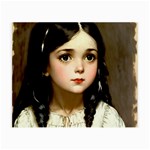 Victorian Girl With Long Black Hair 7 Small Glasses Cloth (2 Sides)