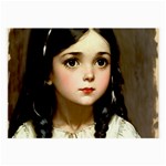 Victorian Girl With Long Black Hair 7 Large Glasses Cloth (2 Sides)