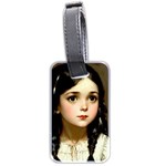 Victorian Girl With Long Black Hair 7 Luggage Tag (two sides)