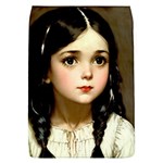 Victorian Girl With Long Black Hair 7 Removable Flap Cover (L)