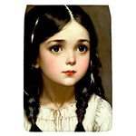 Victorian Girl With Long Black Hair 7 Removable Flap Cover (S)