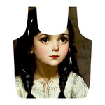 Victorian Girl With Long Black Hair 7 Full Print Recycle Bag (L)