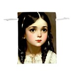Victorian Girl With Long Black Hair 7 Lightweight Drawstring Pouch (M)