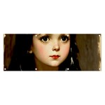 Victorian Girl With Long Black Hair 7 Banner and Sign 8  x 3 
