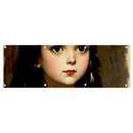 Victorian Girl With Long Black Hair 7 Banner and Sign 9  x 3 