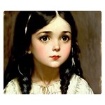 Victorian Girl With Long Black Hair 7 Premium Plush Fleece Blanket (Small)