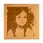 Victorian Girl With Long Black Hair 7 Wood Photo Frame Cube