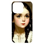 Victorian Girl With Long Black Hair 7 iPhone 14 Pro Max Black UV Print Case