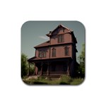 Victorian House In The Oregon Woods Rubber Coaster (Square)