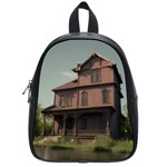 Victorian House In The Oregon Woods School Bag (Small)